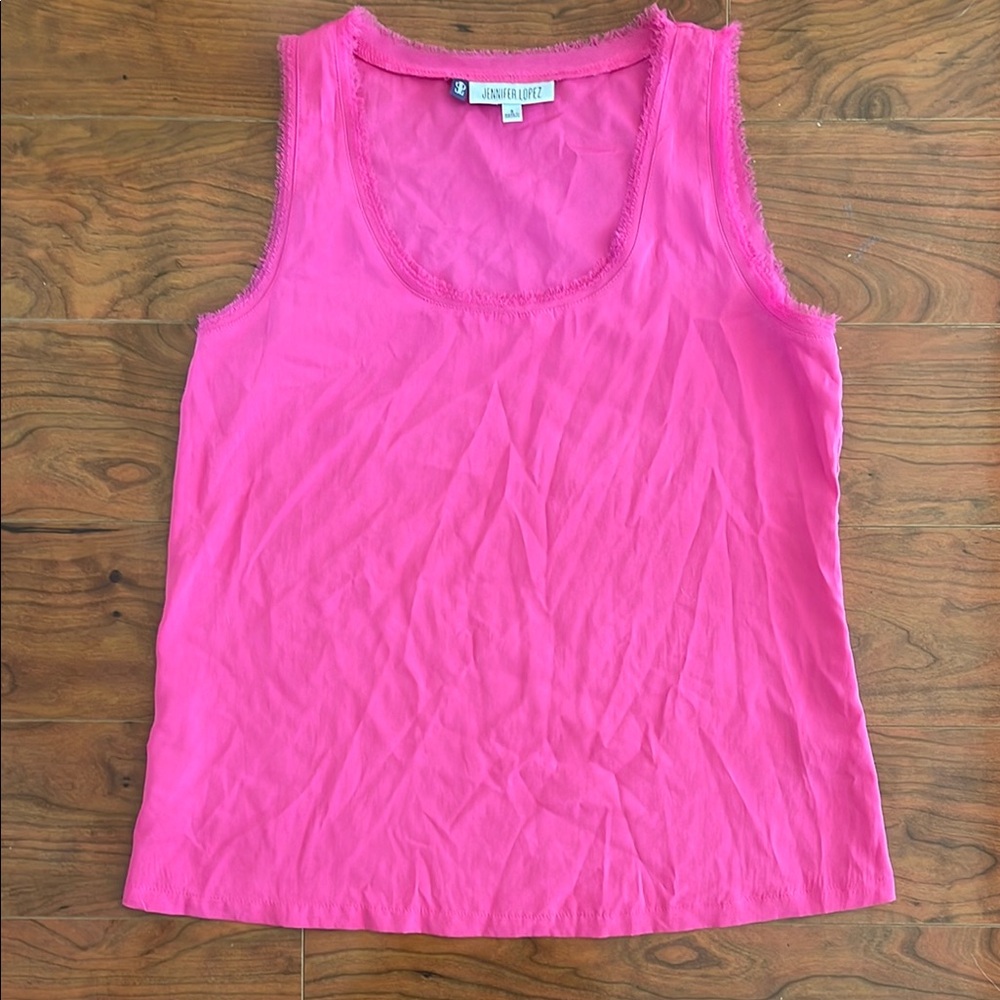 Jennifer Lopez Hot Pink Sleeveless Tank Top Blouse Shirt
